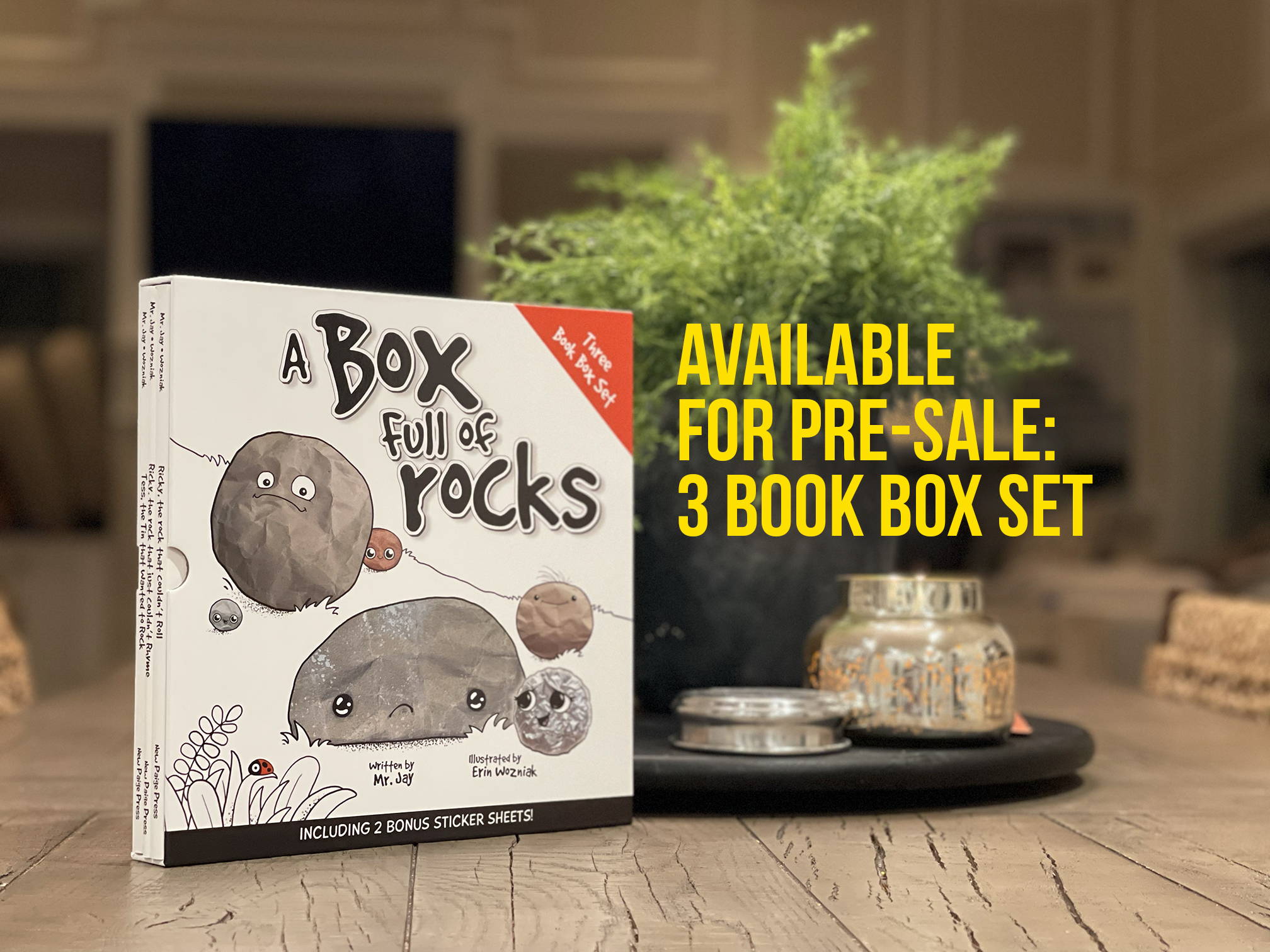 A Box Full of Rocks: 3 Book Box Set + 2 Sheets of Stickers